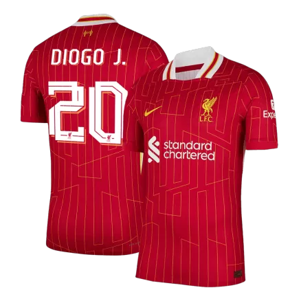 Authentic DIOGO J. #20 Soccer Jersey Liverpool Home Shirt 2024/25 - UCL - bestsoccerstore