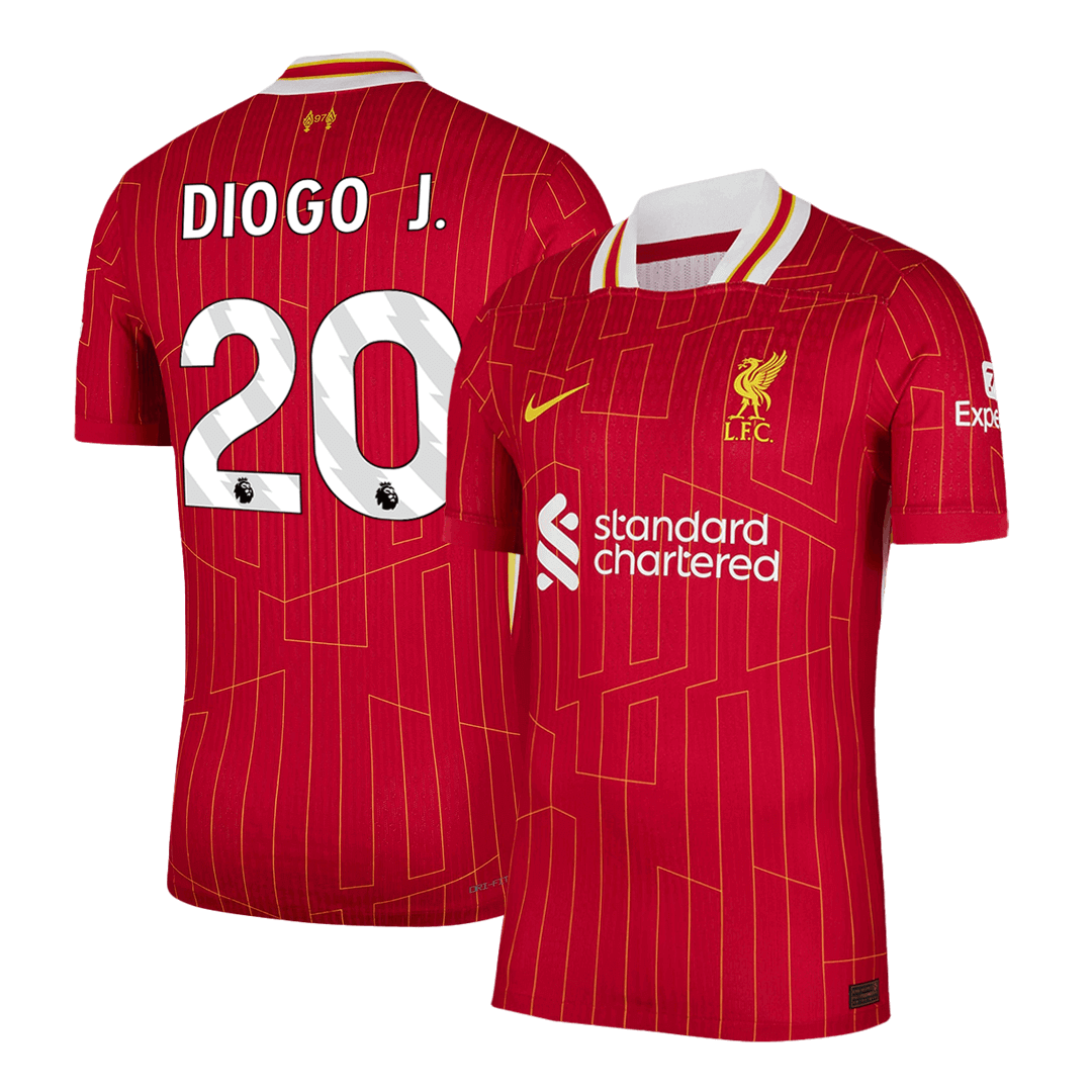 Liverpool DIOGO J. #20 Custom Player Version Home Soccer Jersey - bestsoccerstore