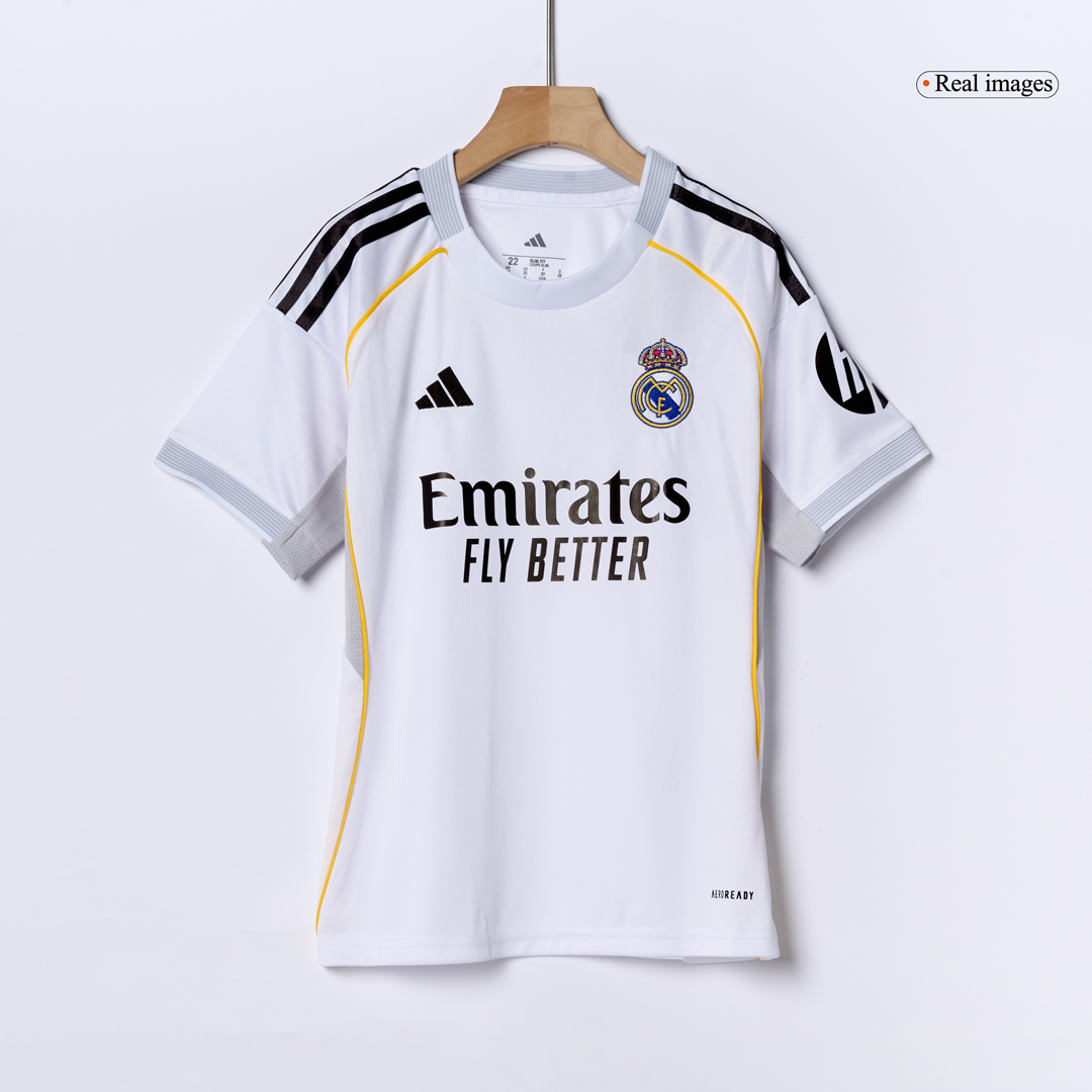 [Free]Kids Real Madrid Custom Home Soccer Kits 2025/26 - bestsoccerstore