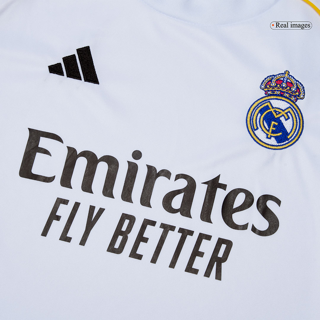 [Free]Kids Real Madrid Custom Home Soccer Kits 2025/26 - bestsoccerstore