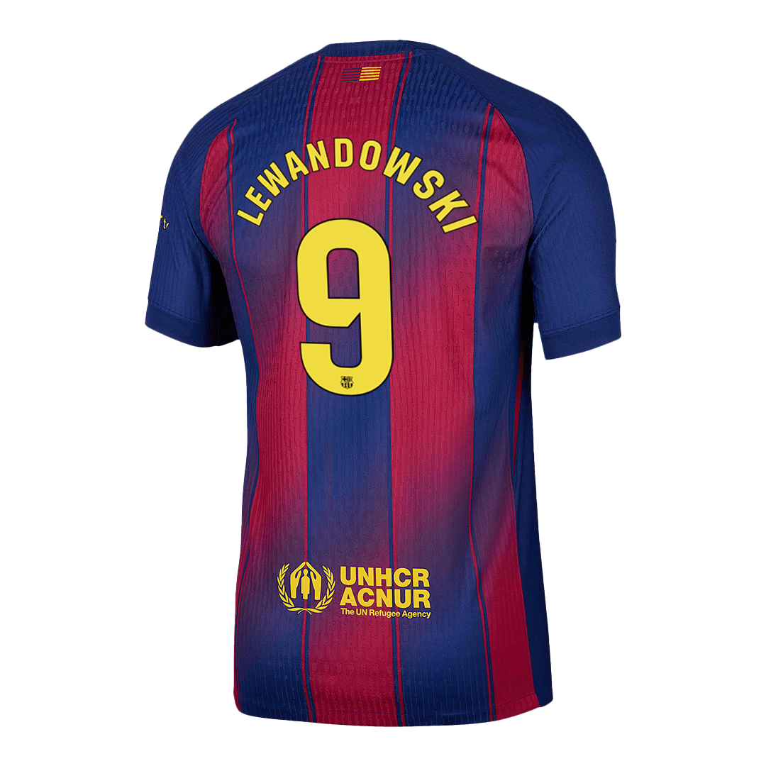 Barcelona LEWANDOWSKI #9 Home Custom Player Version Soccer Jersey 2025/26 - bestsoccerstore
