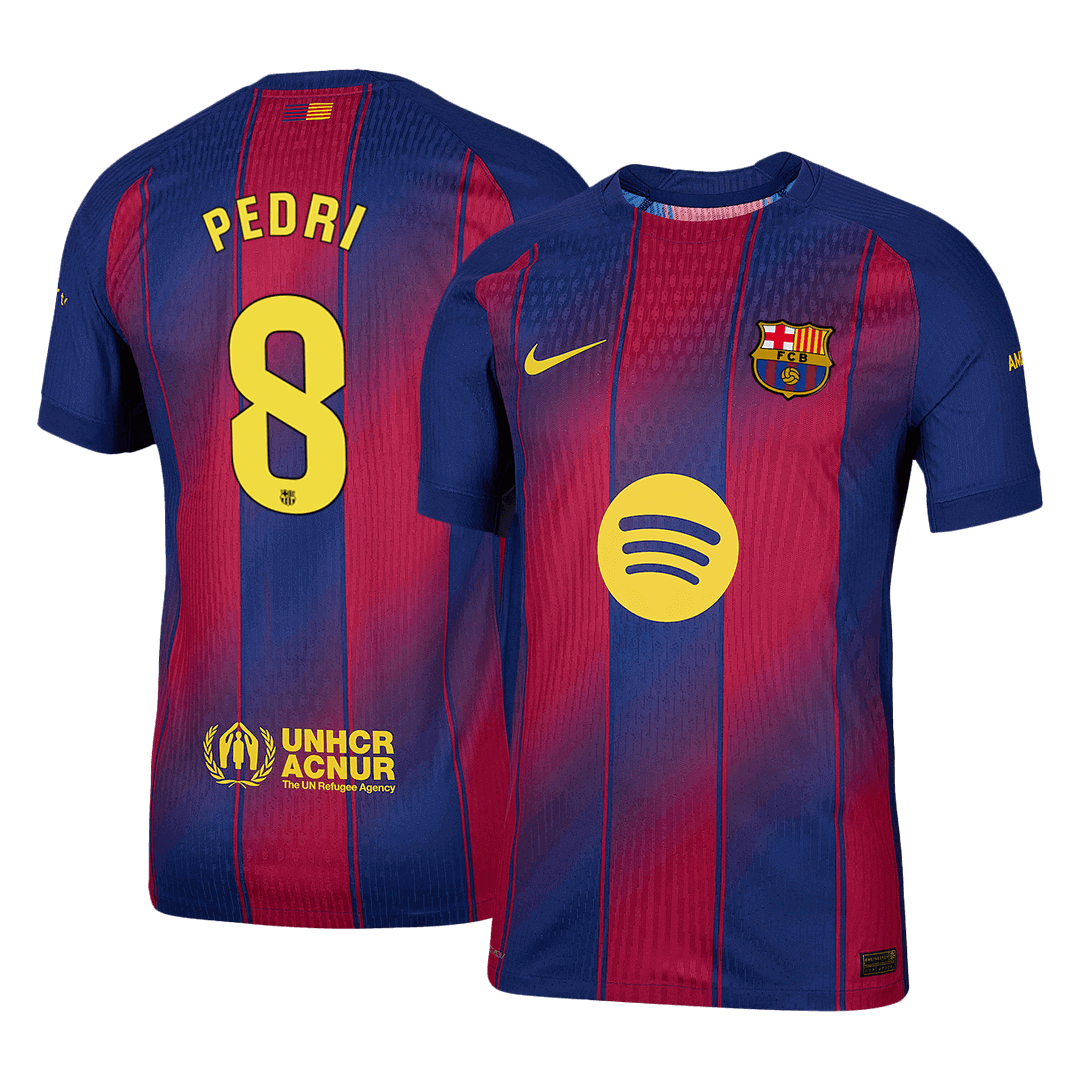 Barcelona PEDRI #8 Home Custom Player Version Soccer Jersey 2025/26 - bestsoccerstore