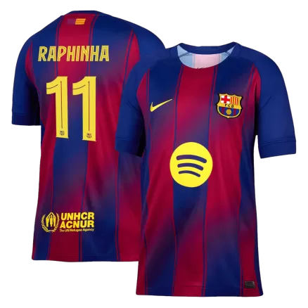 RAPHINHA #11 Barcelona Soccer Jersey Home Custom Shirt 2025/26 - UCL - bestsoccerstore
