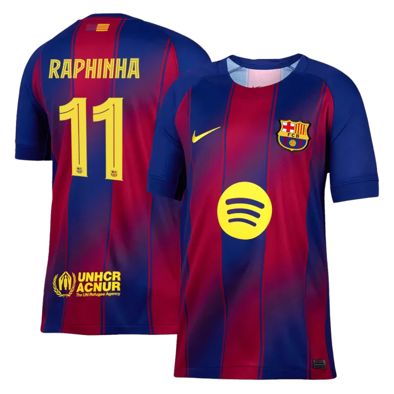 RAPHINHA #11 Barcelona Soccer Jersey Home Custom Shirt 2025/26 - UCL - bestsoccerstore