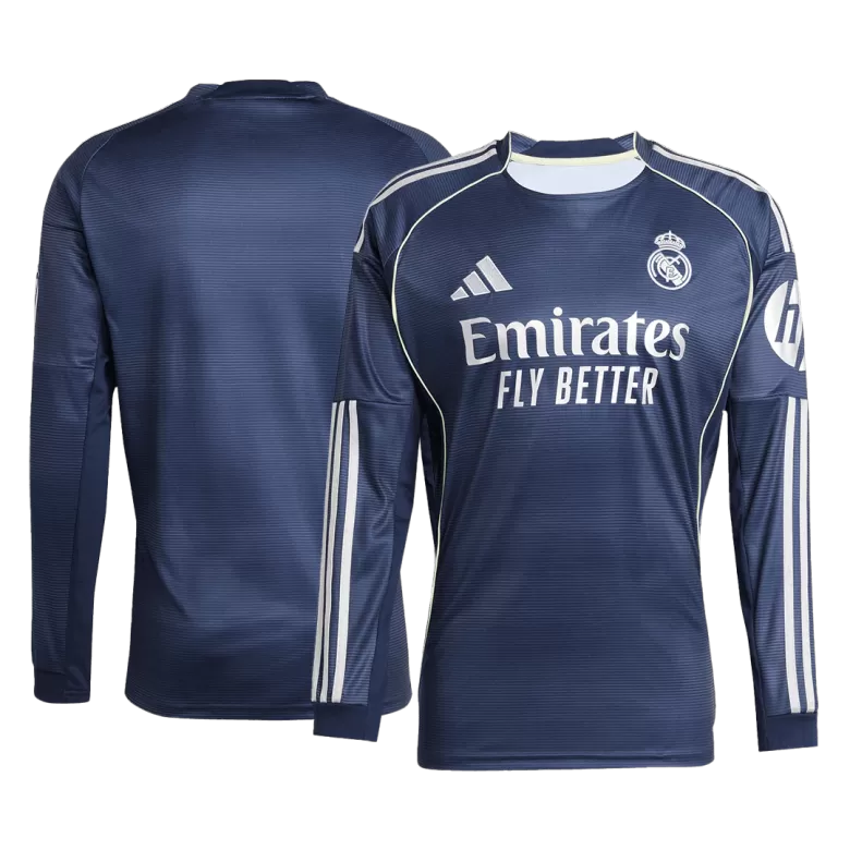 Real Madrid Long Sleeve Jersey Away Football Shirt 2025/26 - bestsoccerstore