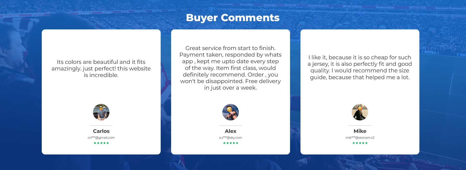 buyers'comment banner - bestsoccerstore