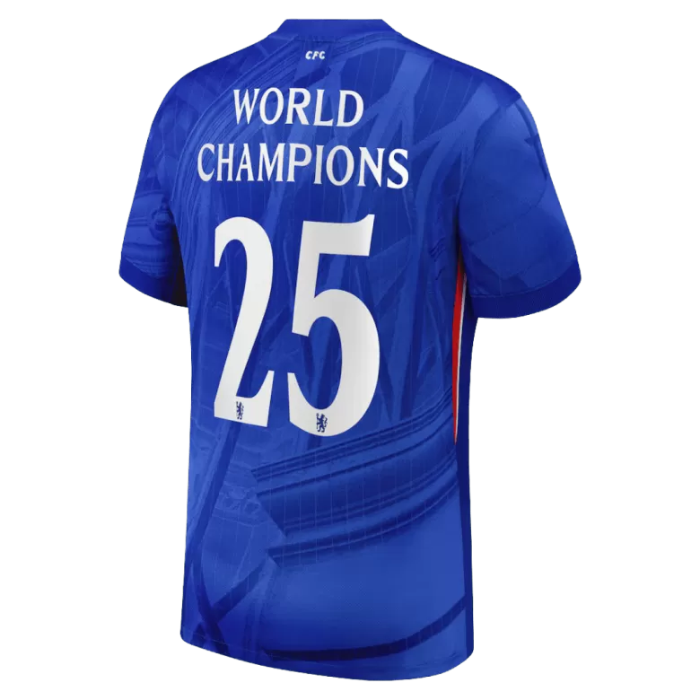 WORLD CHAMPIONS #25 Chelsea Soccer Jersey Home Custom Shirt 2025/26 with chest badge - bestsoccerstore