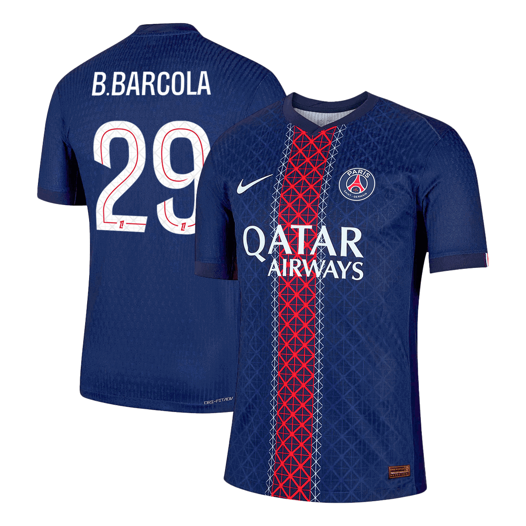 PSG B.BARCOLA #29 Player Version Home Soccer Jersey 2025/26 - bestsoccerstore