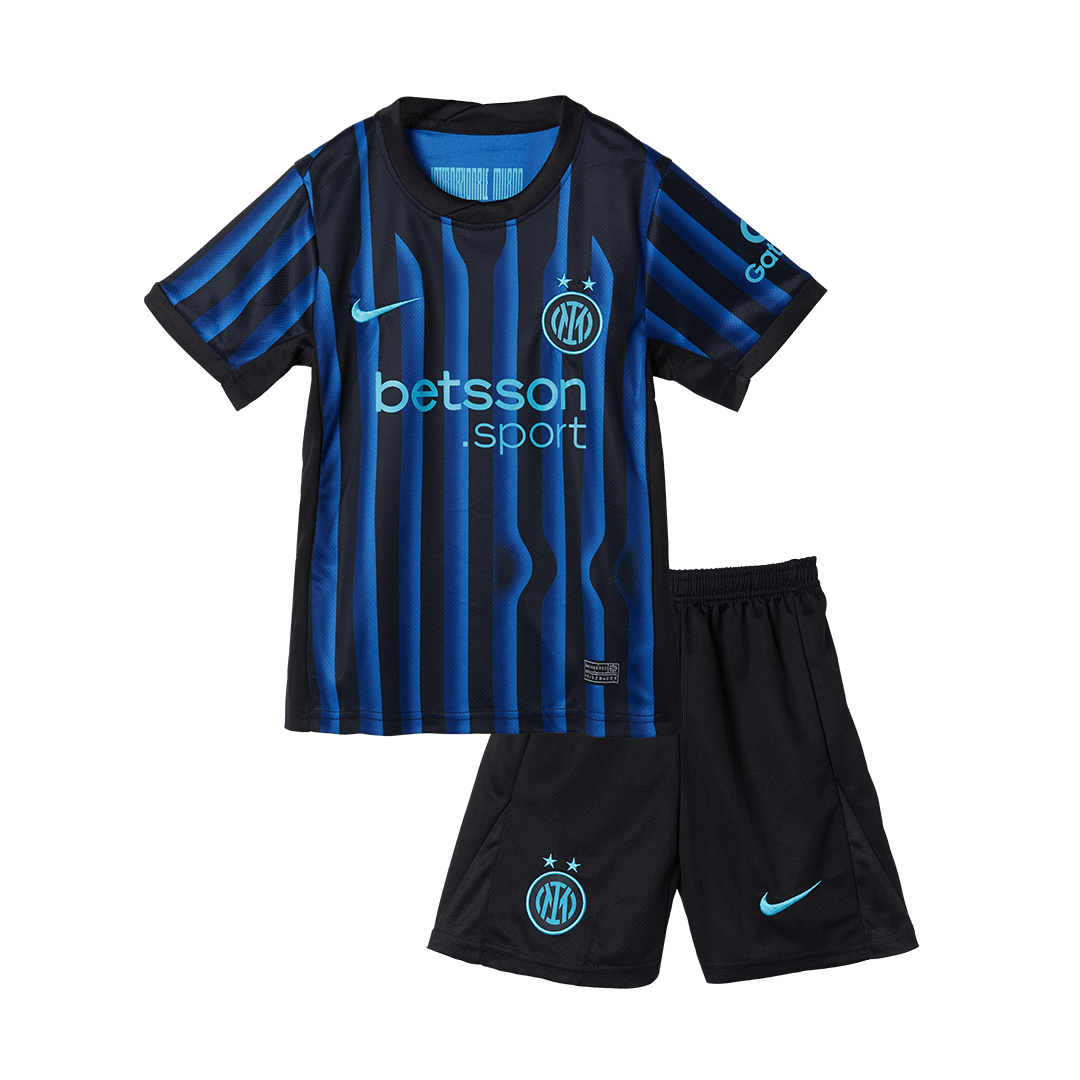 Kids Inter Milan Home Custom Soccer Kits 2025/26 - bestsoccerstore