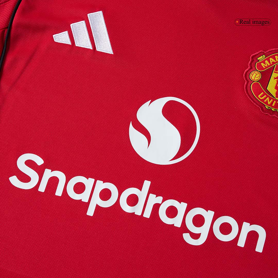 Manchester United Long Sleeve Jersey Home Football Shirt 2025/26 - bestsoccerstore