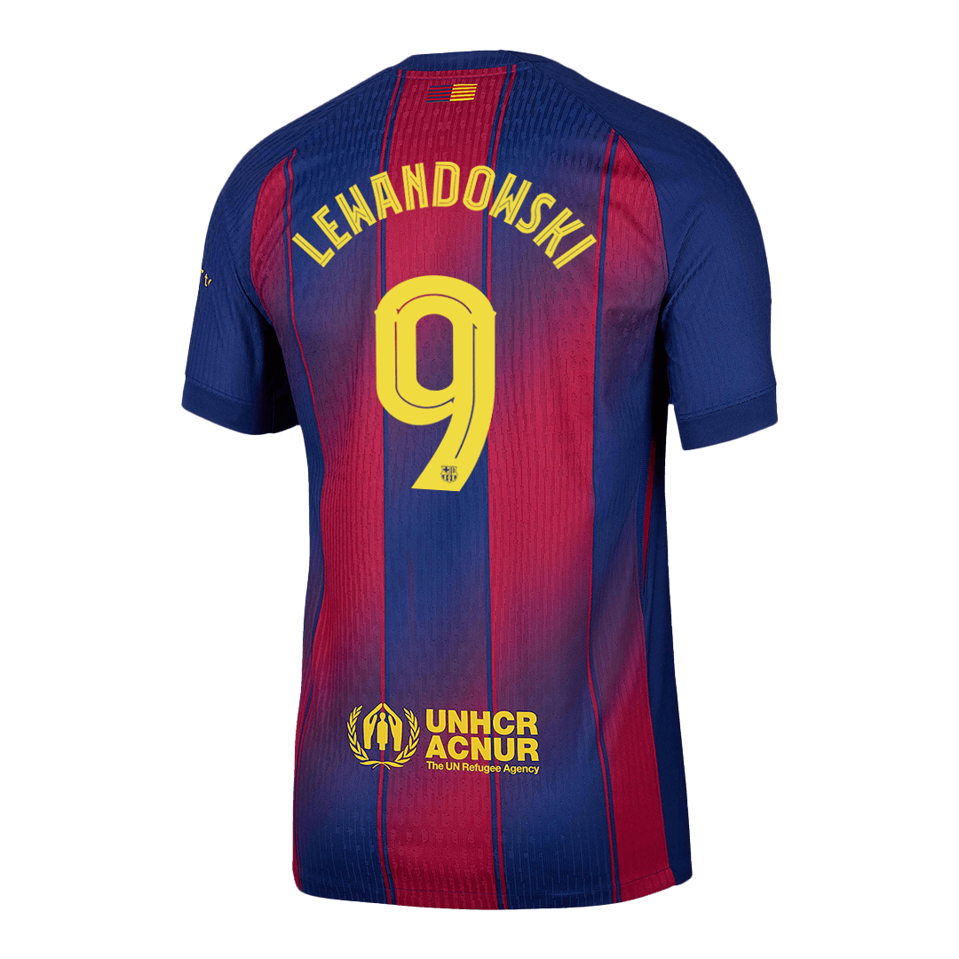 Barcelona LEWANDOWSKI #9 Home Custom Player Version Soccer Jersey 2025/26 - UCL
