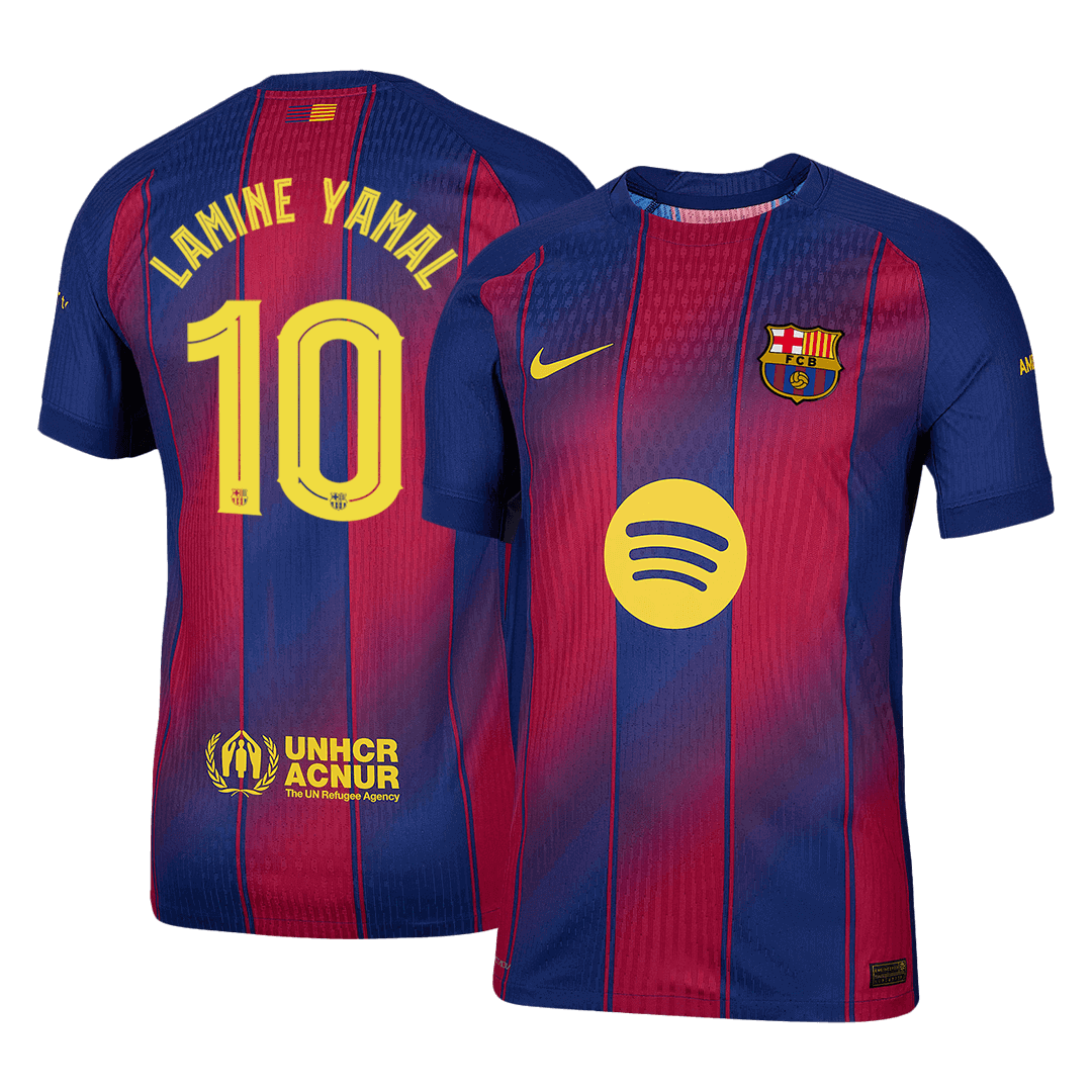 Barcelona LAMINE YAMAL #10 Home Custom Player Version Soccer Jersey 2025/26 - UCL - bestsoccerstore