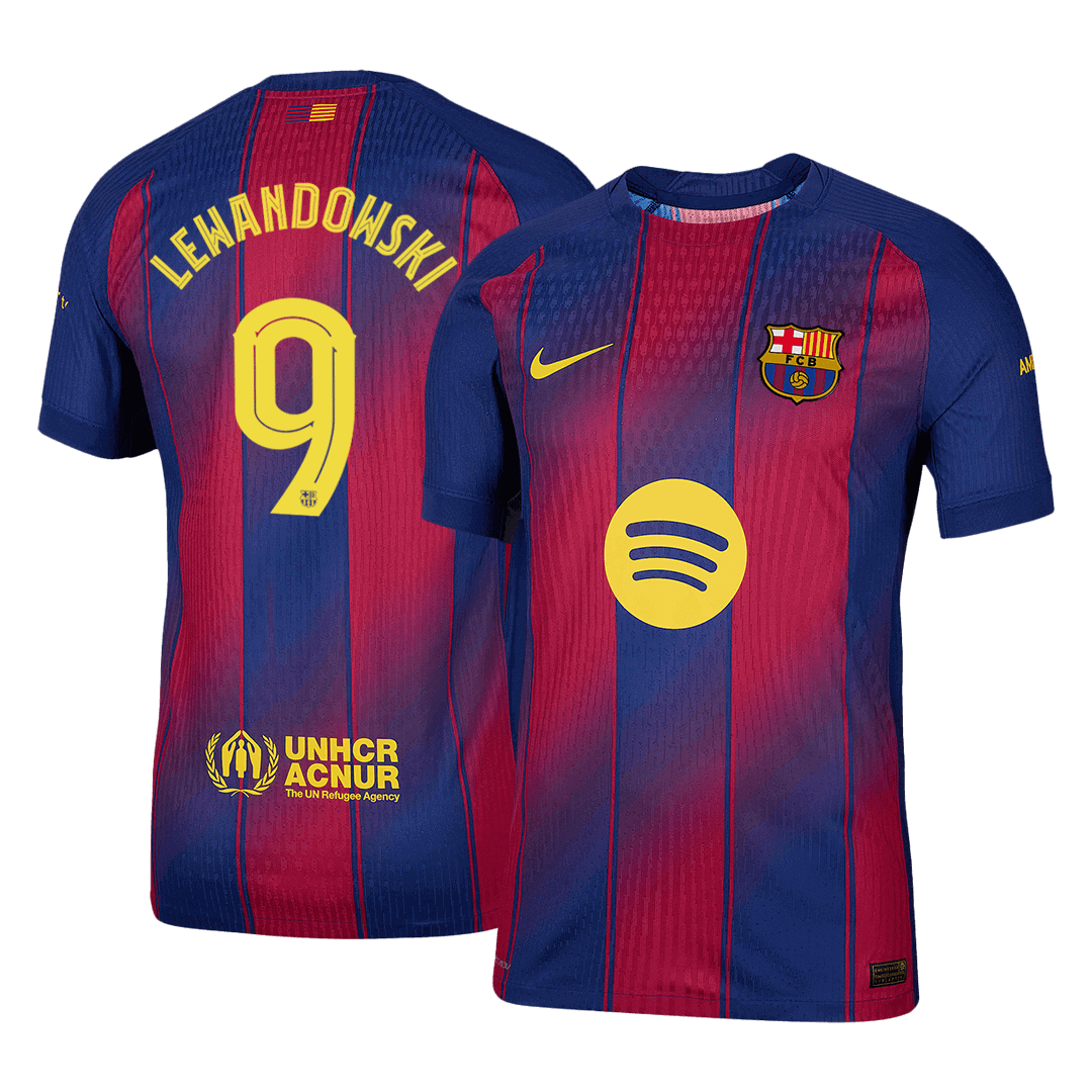Barcelona LEWANDOWSKI #9 Home Custom Player Version Soccer Jersey 2025/26 - UCL - bestsoccerstore