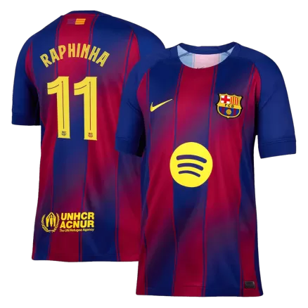 RAPHINHA #11 Barcelona Soccer Jersey Home Custom Shirt 2025/26 - UCL - bestsoccerstore