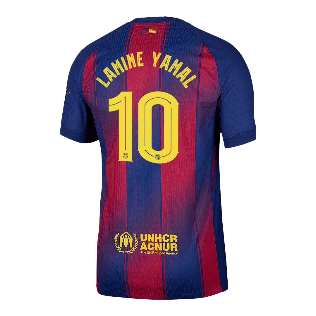 Barcelona LAMINE YAMAL #10 Home Custom Player Version Soccer Jersey 2025/26 - UCL