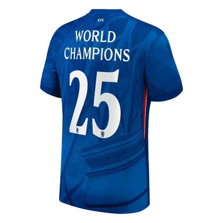 WORLD CHAMPIONS #25 Chelsea Soccer Jersey Home Custom Shirt 2025/26 with chest badge - bestsoccerstore