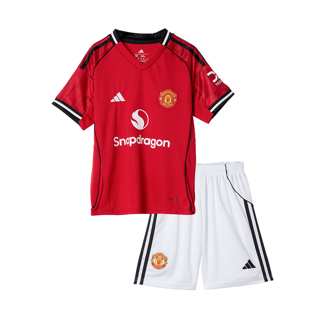 Kids Manchester United Custom Home Soccer Kits 2025/26
