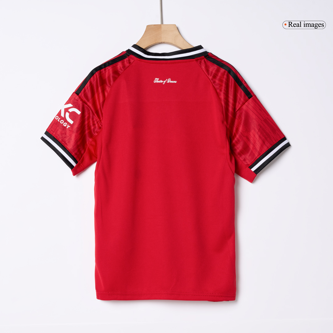 Kids Manchester United Custom Home Full Soccer Kits 2025/26