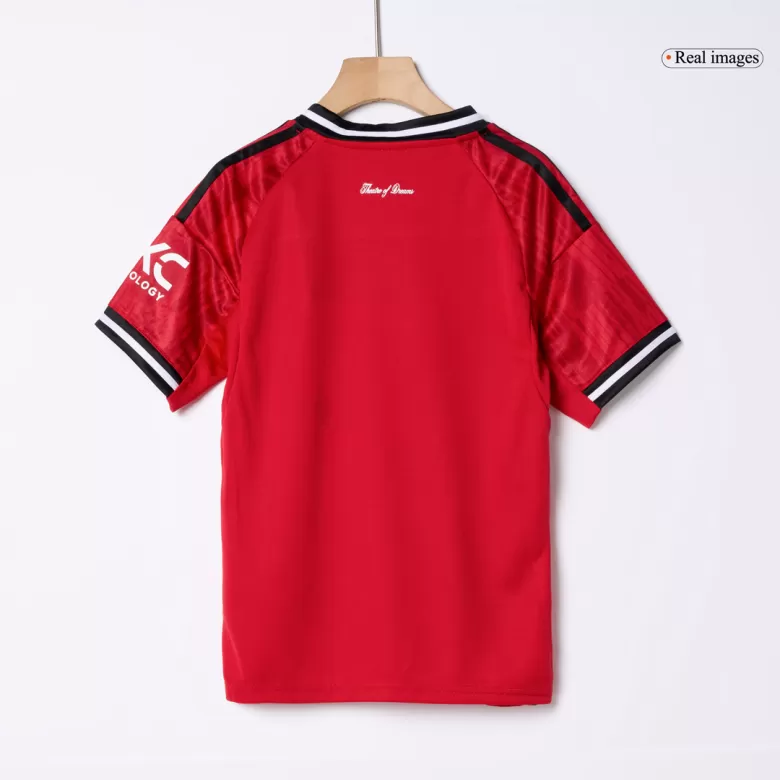 Kids Manchester United Custom Home Soccer Kits 2025/26 - bestsoccerstore
