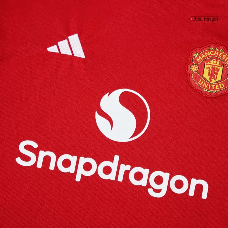 Kids Manchester United Custom Home Soccer Kits 2025/26 - bestsoccerstore