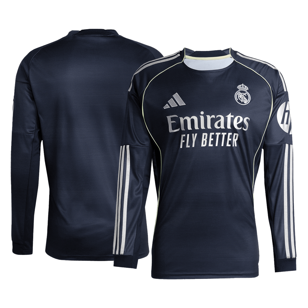 Real Madrid Long Sleeve Jersey Away Football Shirt 2025/26 - bestsoccerstore