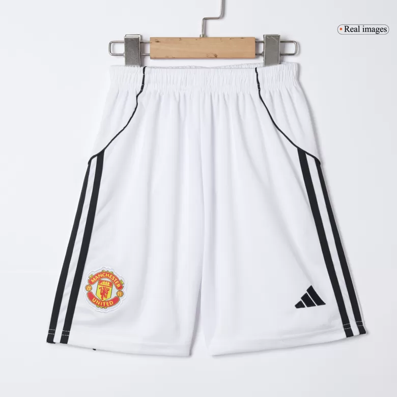 Kids Manchester United Custom Home Soccer Kits 2025/26 - bestsoccerstore
