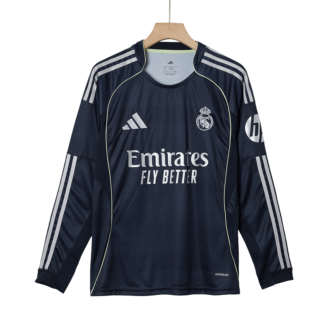 Real Madrid Long Sleeve Jersey Away Football Shirt 2025/26 - bestsoccerstore