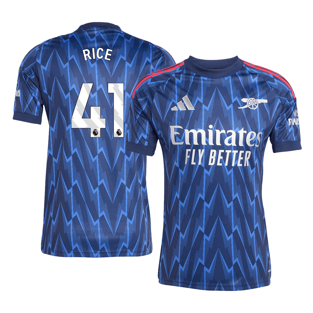 RICE #41 Arsenal Soccer Jersey Away Custom Shirt 2025/26 - bestsoccerstore