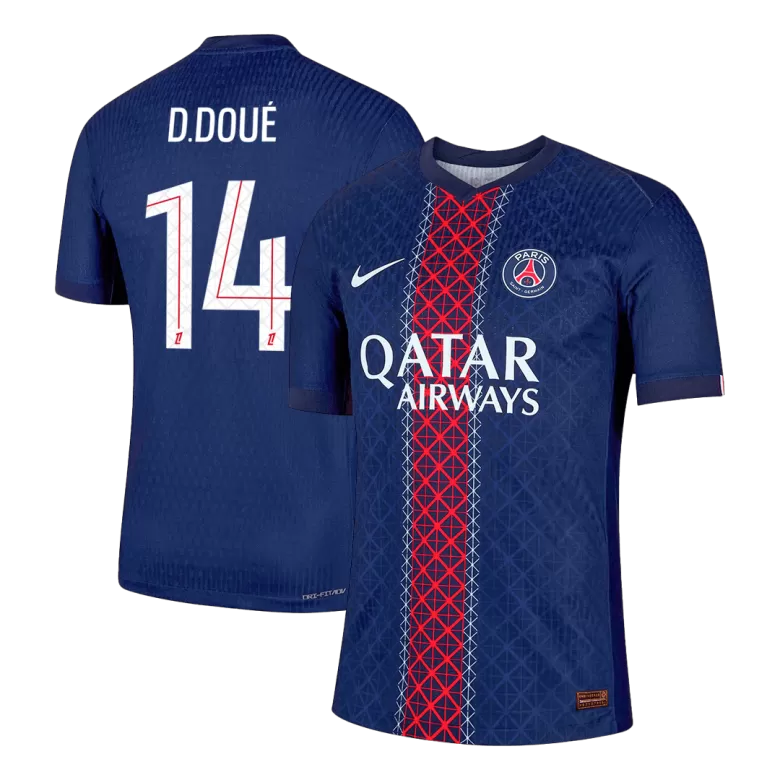 Authentic D.DOUÉ #14 Soccer Jersey PSG Home Shirt 2025/26 - bestsoccerstore