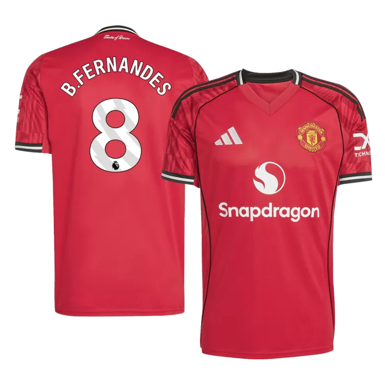 B.FERNANDES #8 Manchester United Soccer Jersey Home Custom Shirt 2025/26 - bestsoccerstore