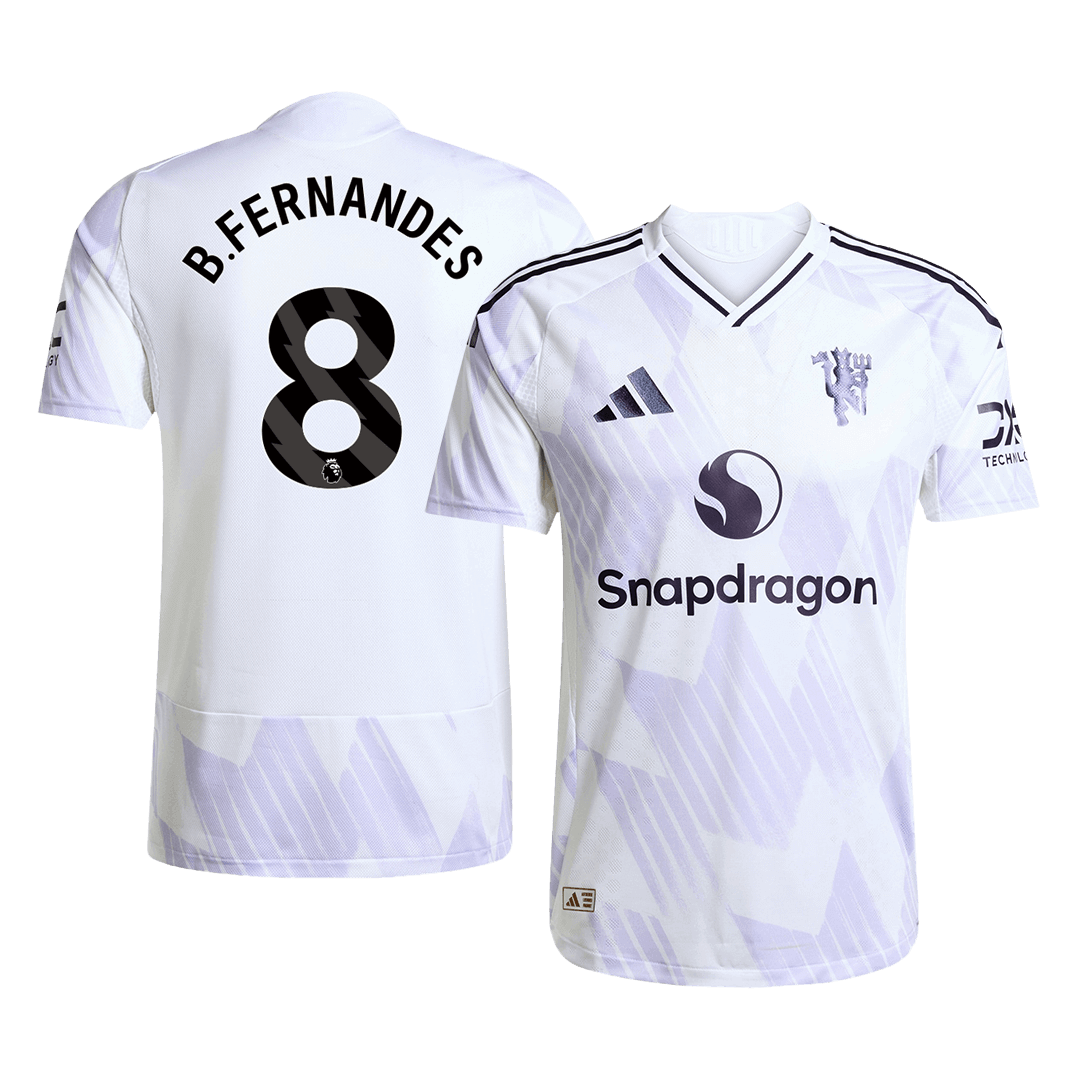 Manchester United B.FERNANDES #8 Away Custom Player Version Soccer Jersey 2025/26 - bestsoccerstore