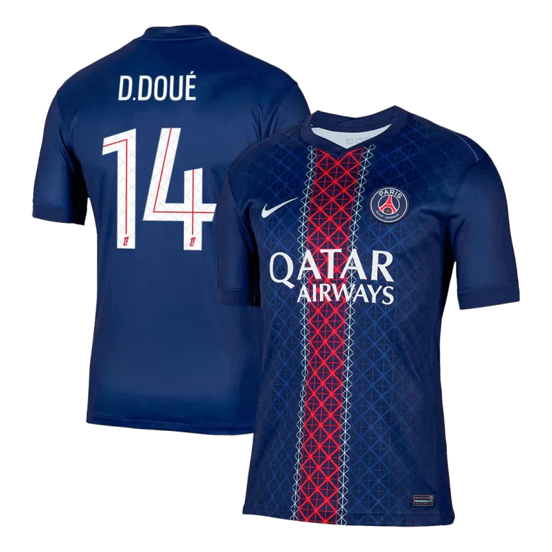 D.DOUÉ #14 PSG Soccer Jersey Home Shirt 2025/26 - bestsoccerstore