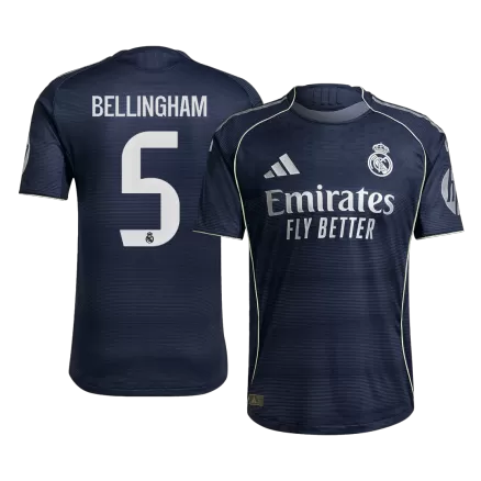 Authentic BELLINGHAM #5 Soccer Jersey Real Madrid Away Shirt 2025/26 - bestsoccerstore