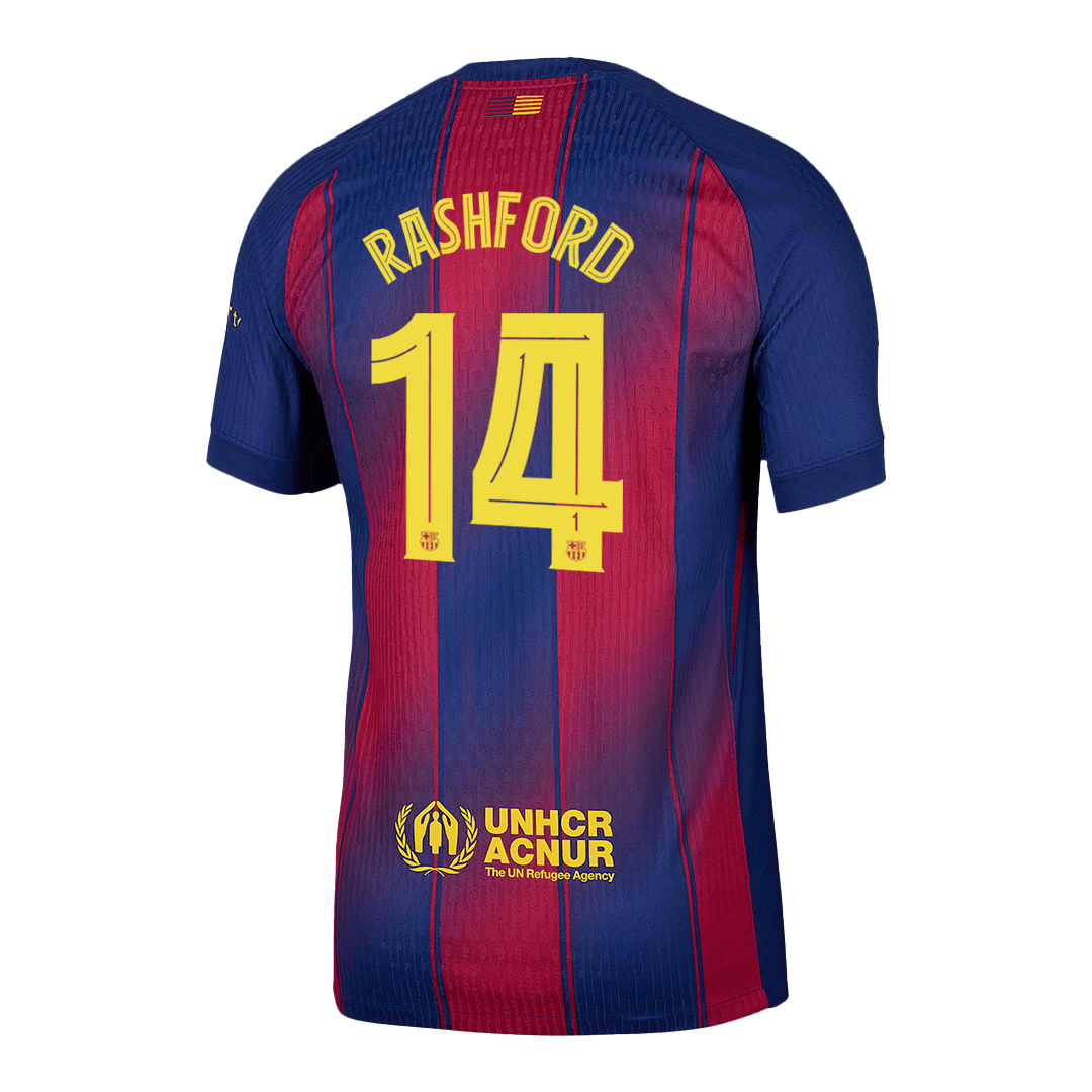 Barcelona RASHFORD #14 Home Custom Player Version Soccer Jersey 2025/26 - UCL