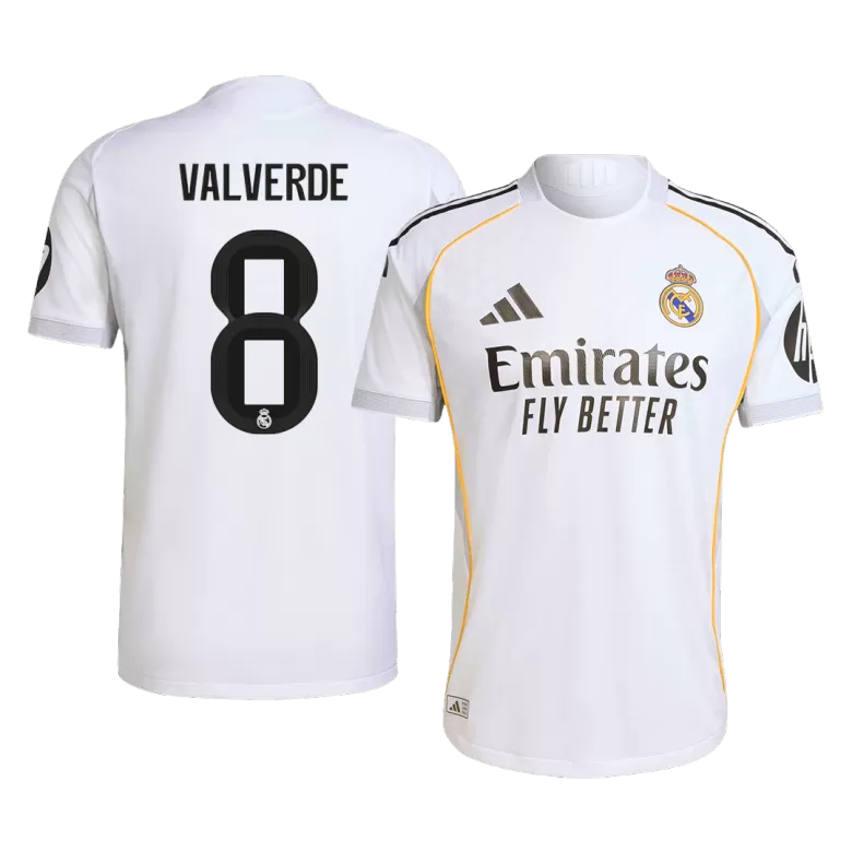 Authentic VALVERDE #8 Soccer Jersey Real Madrid Home Shirt 2025/26 - bestsoccerstore