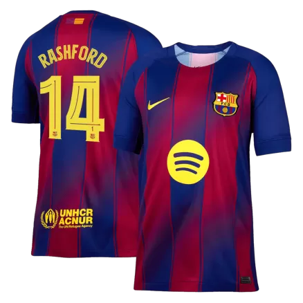 RASHFORD #14 Barcelona Soccer Jersey Home Custom Shirt 2025/26 - UCL - bestsoccerstore