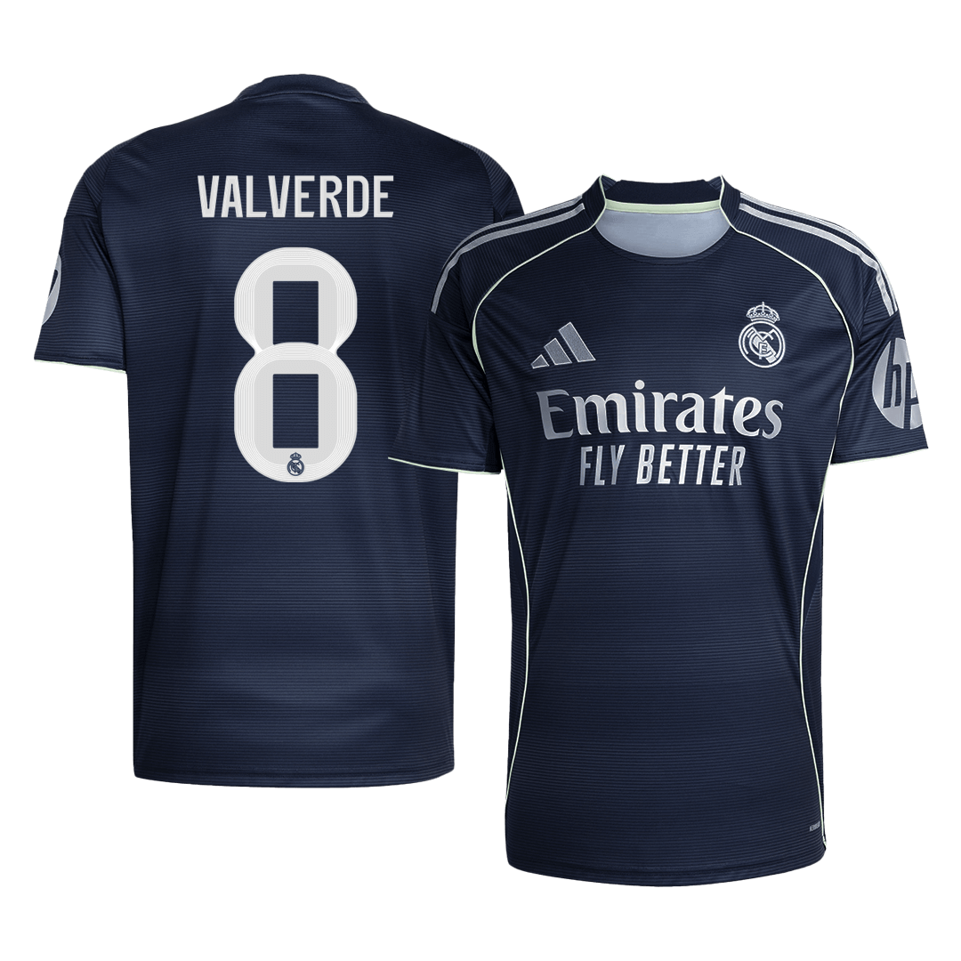 VALVERDE #8 Real Madrid Soccer Jersey Away Custom Shirt 2025/26 - bestsoccerstore
