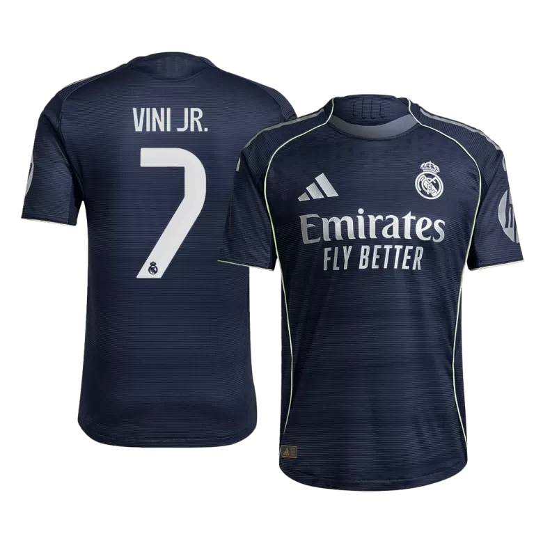 Authentic VINI JR. #7 Soccer Jersey Real Madrid Away Shirt 2025/26 - bestsoccerstore
