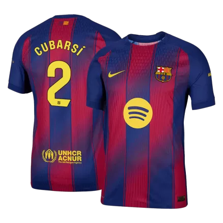 Authentic CUBARSÍ #2 Soccer Jersey Barcelona Home Shirt 2025/26 - bestsoccerstore