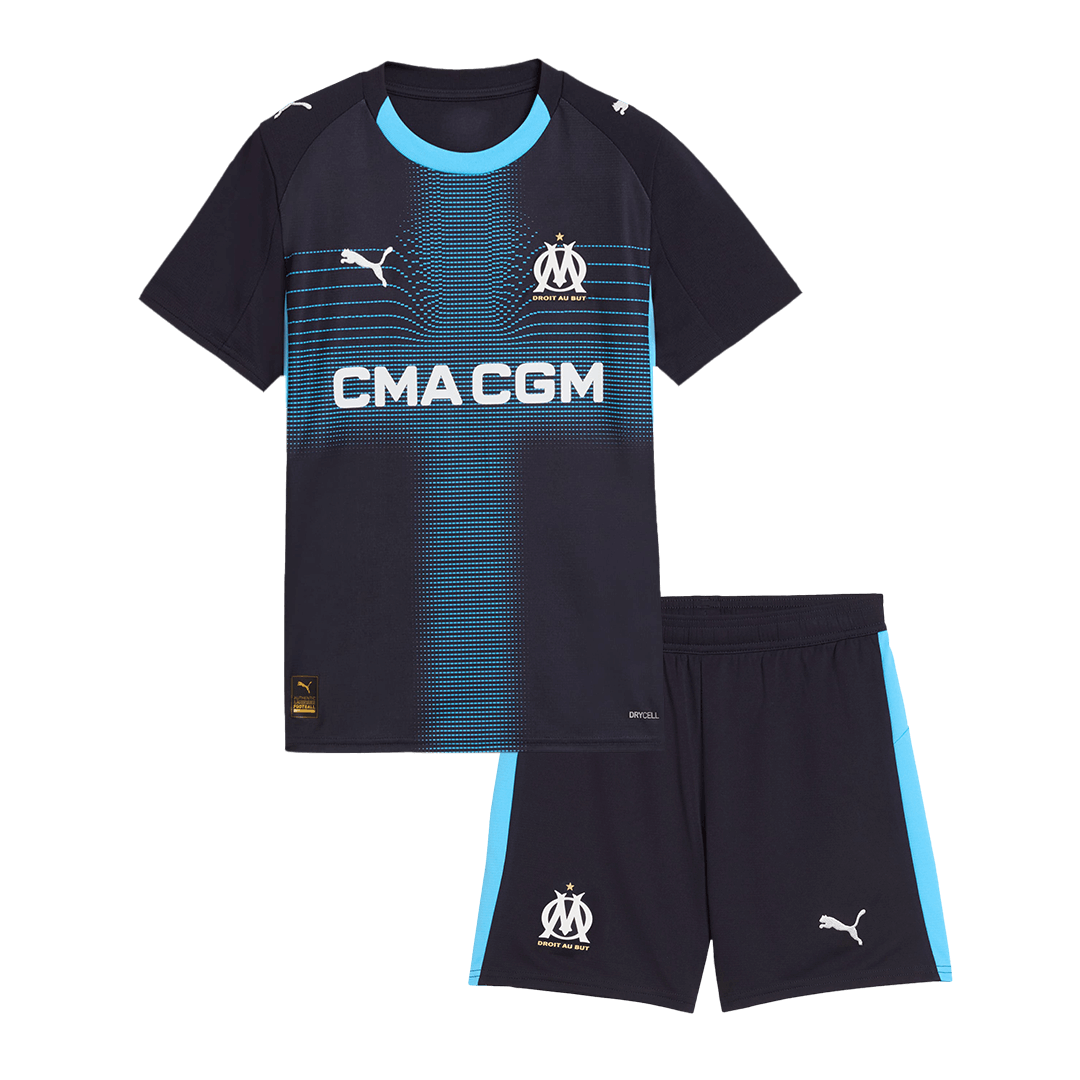 Kids Marseille Away Custom Soccer Kits 2025/26 - bestsoccerstore