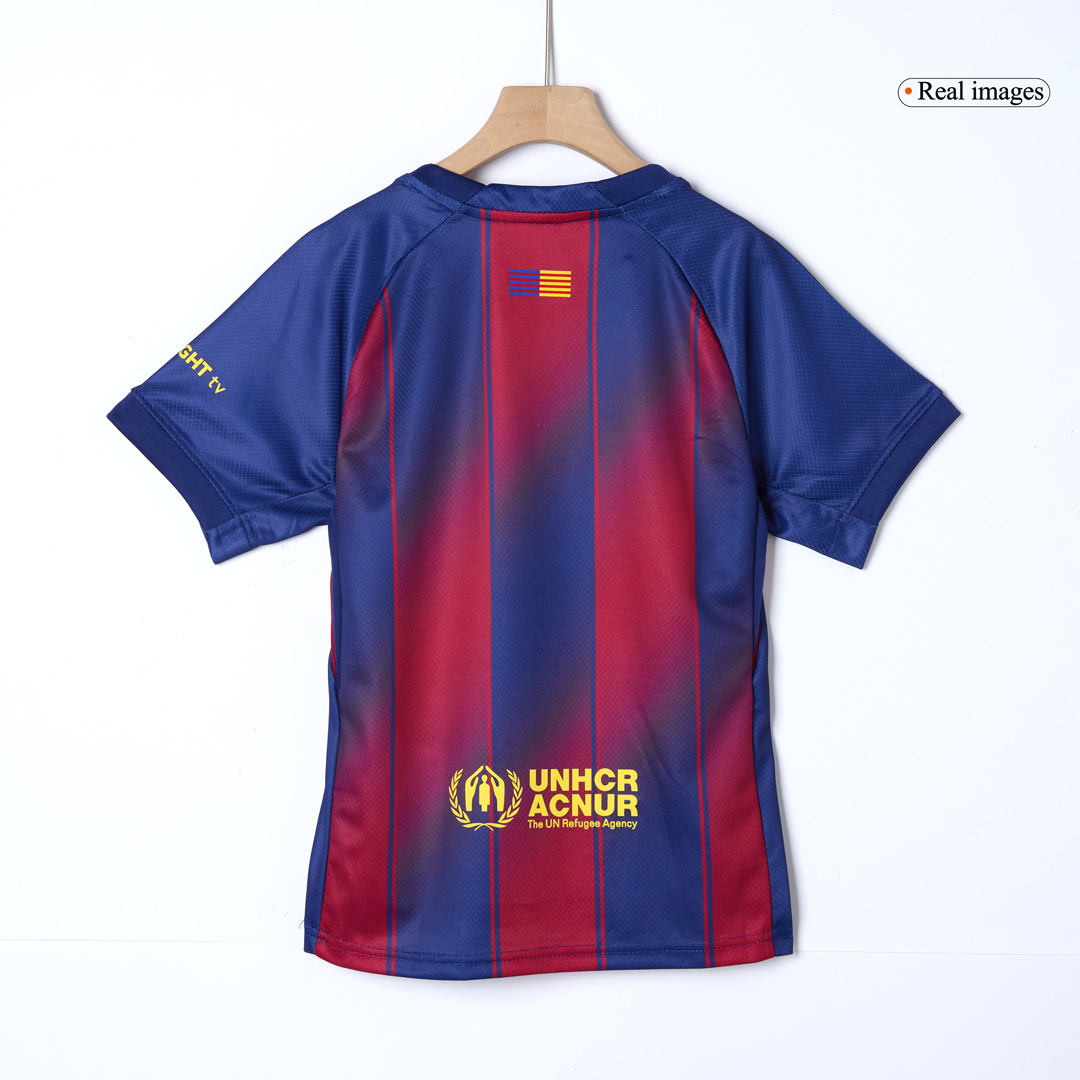 Kids Barcelona Custom Home Full Soccer Kits 2025/26