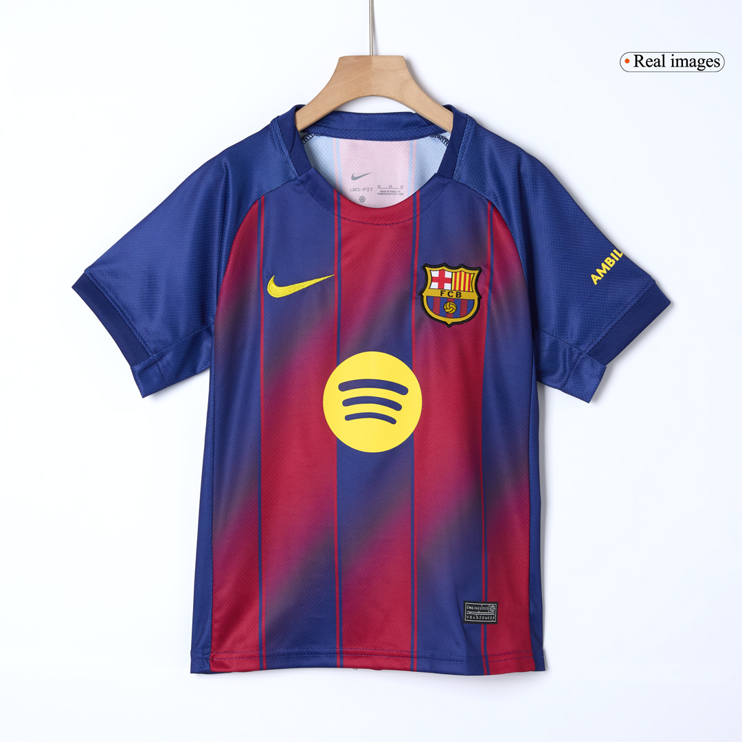 [Free]Kids Barcelona Custom Home Soccer Kits 2025/26 - bestsoccerstore