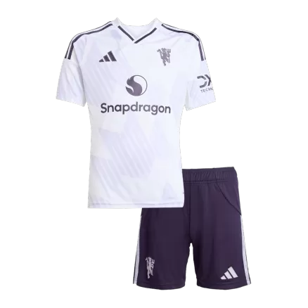 Kids Manchester United Custom Away Soccer Kits 2025/26 - bestsoccerstore