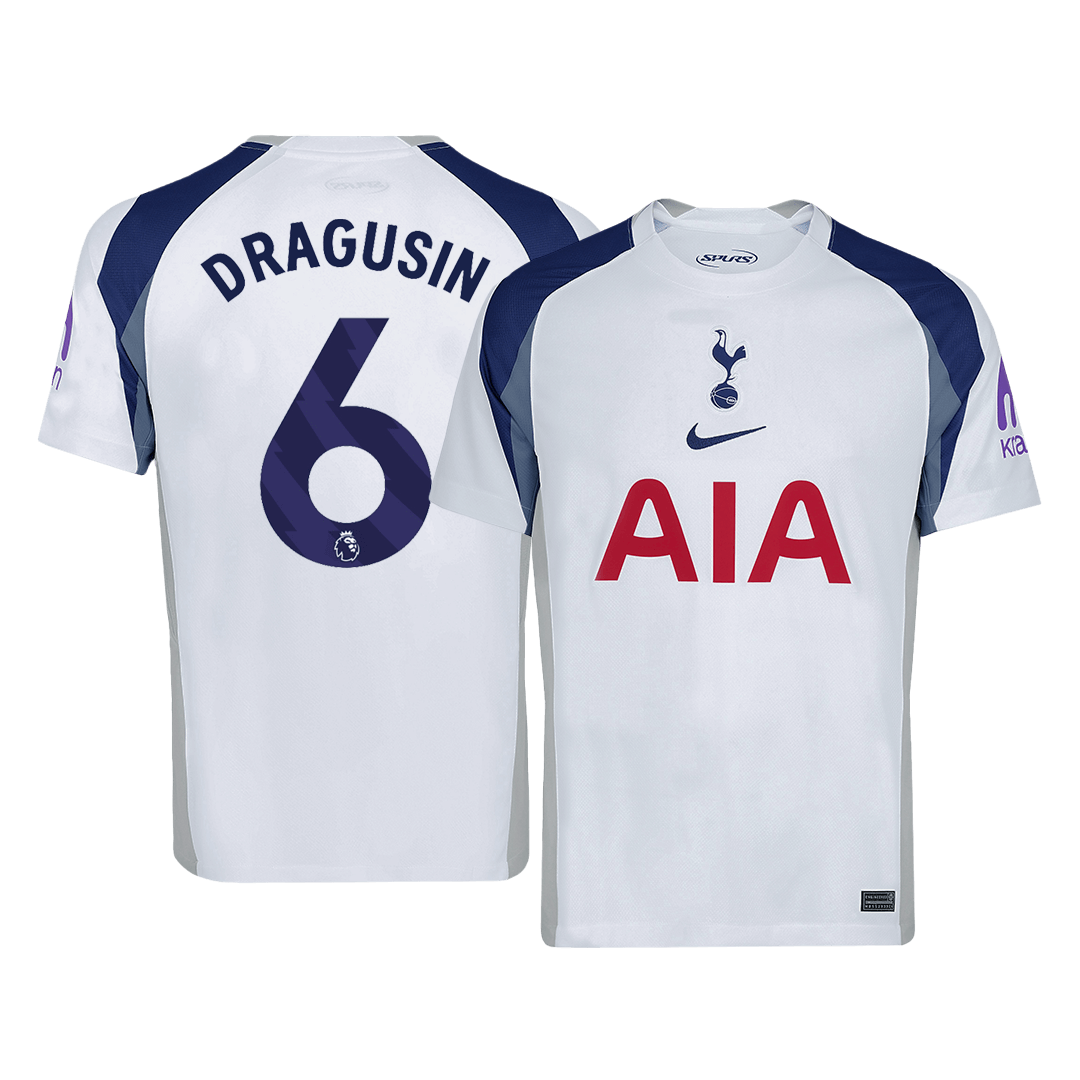DRAGUSIN #6 Tottenham Hotspur Soccer Jersey Home Custom Shirt 2025/26 - bestsoccerstore