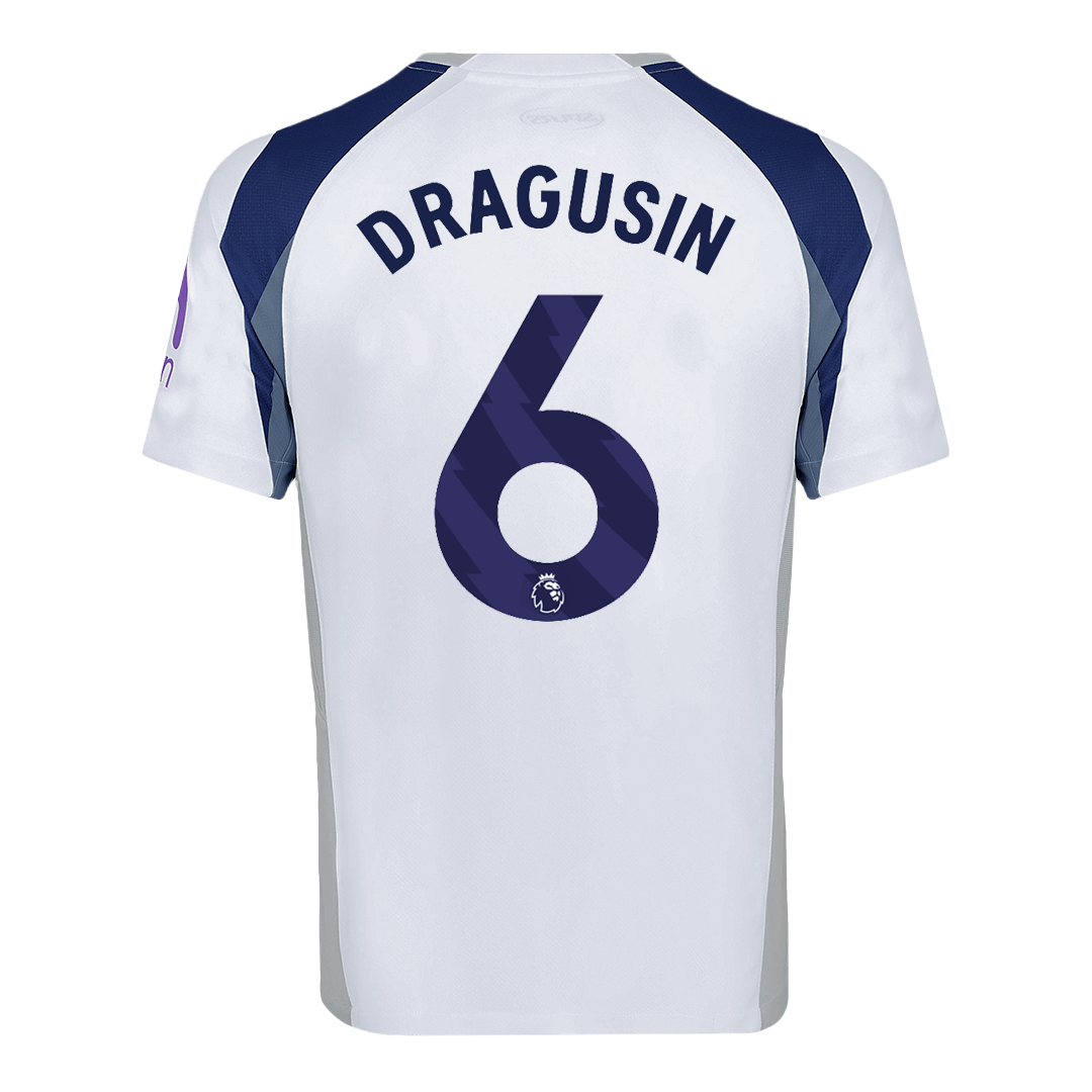 DRAGUSIN #6 Tottenham Hotspur Soccer Jersey Home Custom Shirt 2025/26