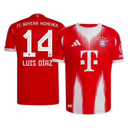 Authentic LUIS DÍAZ #14 Soccer Jersey Bayern Munich Home Shirt 2025/26 - bestsoccerstore