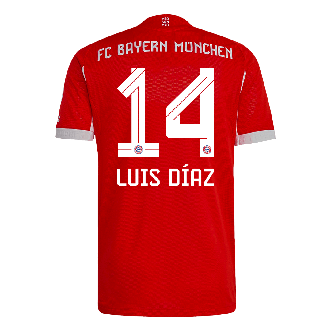 Bayern Munich LUIS DÍAZ #14 Home Custom Player Version Soccer Jersey 2025/26 - bestsoccerstore