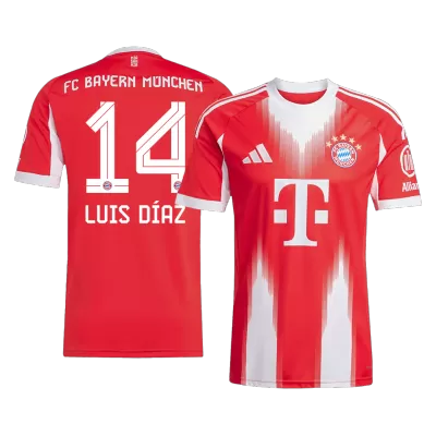 LUIS DÍAZ #14 Bayern Munich Soccer Jersey Home Custom Shirt 2025/26 - bestsoccerstore
