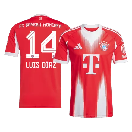 LUIS DÍAZ #14 Bayern Munich Soccer Jersey Home Custom Shirt 2025/26 - bestsoccerstore