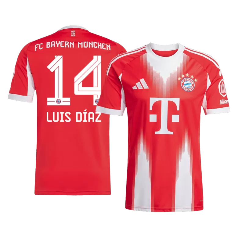 LUIS DÍAZ #14 Bayern Munich Soccer Jersey Home Custom Shirt 2025/26 - bestsoccerstore